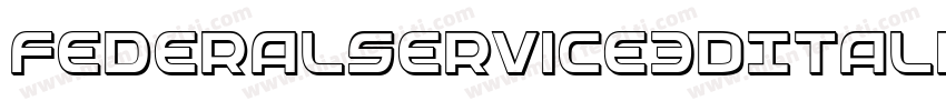 FederalService3DItalic-K9yD字体转换