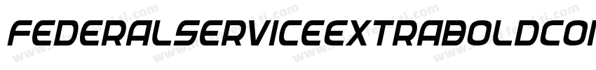 FederalServiceExtraboldCondensedItalic-WnKz字体转换
