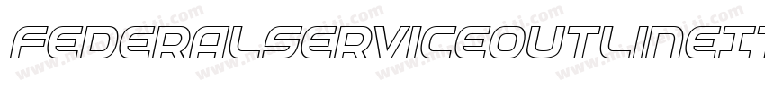 FederalServiceOutlineItalic-6ldM字体转换