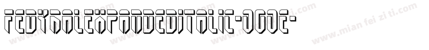 FedyralExpandedItalic-O0Oe字体转换