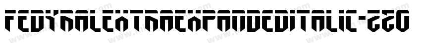 FedyralExtraExpandedItalic-zZ03字体转换