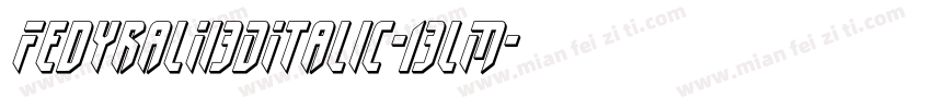 FedyralIi3DItalic-13lM字体转换