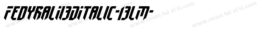 FedyralIi3DItalic-13lM字体转换