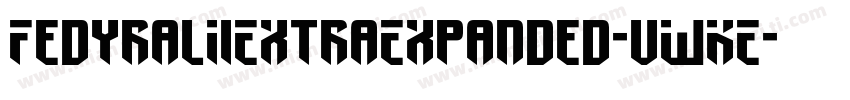 FedyralIiExtraExpanded-vWKE字体转换