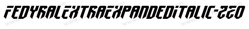 FedyralExtraExpandedItalic-zZ03字体转换