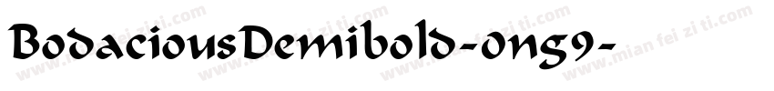 BodaciousDemibold-0ng9字体转换