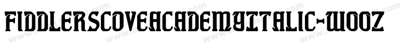 FiddlersCoveAcademyItalic-w00z字体转换