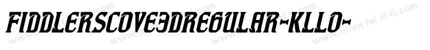 FiddlersCove3DRegular-KLLo字体转换