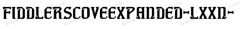 FiddlersCoveExpanded-LXXn字体转换
