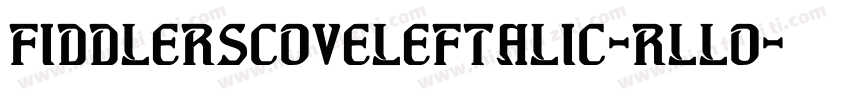 FiddlersCoveLeftalic-rLLO字体转换
