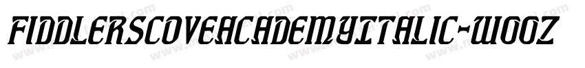 FiddlersCoveAcademyItalic-w00z字体转换