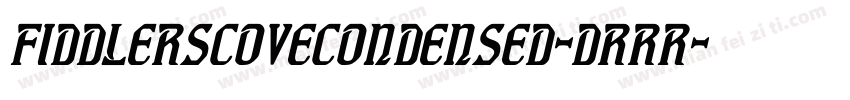 FiddlersCoveCondensed-dRRR字体转换