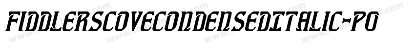 FiddlersCoveCondensedItalic-P00B字体转换