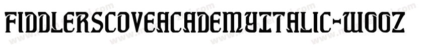 FiddlersCoveAcademyItalic-w00z字体转换