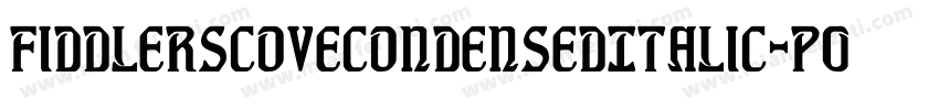FiddlersCoveCondensedItalic-P00B字体转换