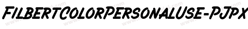 FilbertColorPersonalUse-PJpx字体转换