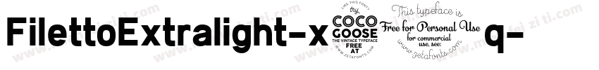 FilettoExtralight-x50q字体转换