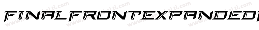 FinalFrontExpandedItalic-yz7d字体转换