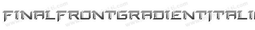 FinalFrontGradientItalic-B8XB字体转换