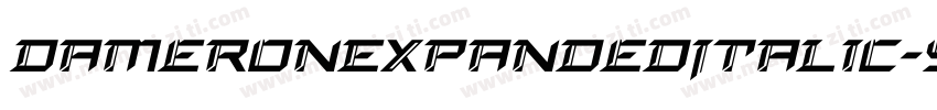 DameronExpandedItalic-9D2K字体转换