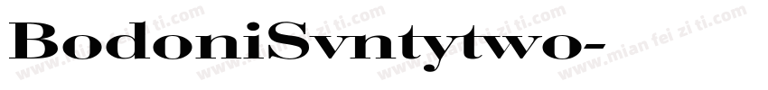BodoniSvntytwo字体转换
