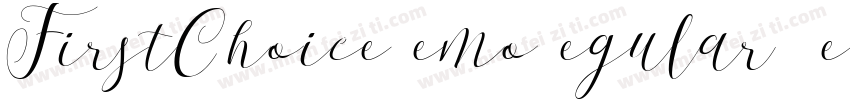 FirstChoiceDemoRegular-7edV字体转换