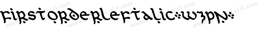 FirstOrderLeftalic-wzPn字体转换