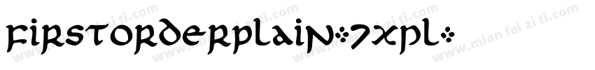 FirstOrderPlain-7xpl字体转换