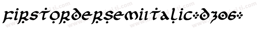 FirstOrderSemiItalic-dz06字体转换