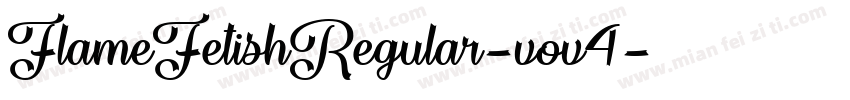 FlameFetishRegular-vov4字体转换
