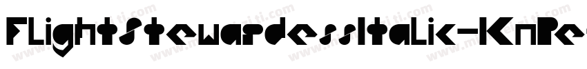 FlightStewardessItalic-KnPe字体转换