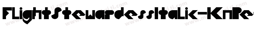 FlightStewardessItalic-KnPe字体转换
