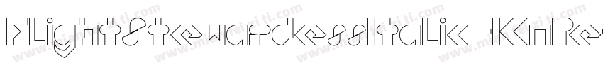 FlightStewardessItalic-KnPe字体转换