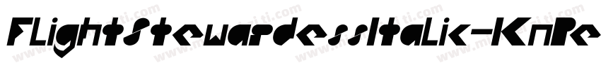 FlightStewardessItalic-KnPe字体转换