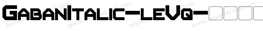 GabanItalic-leVq字体转换