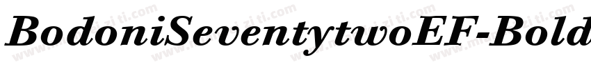 BodoniSeventytwoEF-BoldIta字体转换