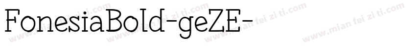 FonesiaBold-geZE字体转换