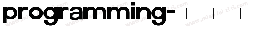 programming字体转换