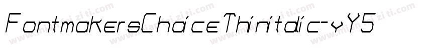 FontmakersChoiceThinitalic-yY5Y字体转换