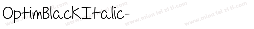 OptimBlackItalic字体转换
