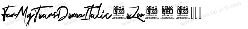 ForMyTearsDemoItalic-eZw46字体转换