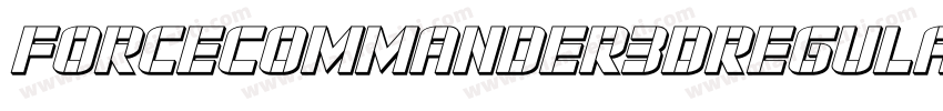 ForceCommander3DRegular-JRmP7字体转换