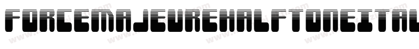 ForceMajeureHalftoneItalic-JP5x字体转换