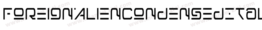 ForeignAlienCondensedItalic-YzEq8字体转换