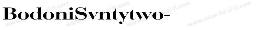 BodoniSvntytwo字体转换