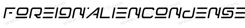ForeignAlienCondensedItalic-YzEq8字体转换