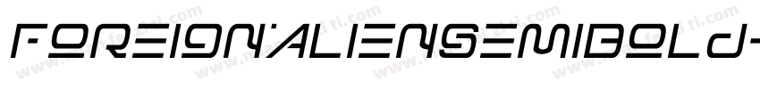 ForeignAlienSemiBold-BW0L5字体转换