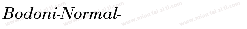 Bodoni-Normal字体转换