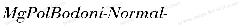 MgPolBodoni-Normal字体转换