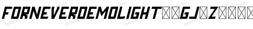 ForneverDemoLight-1Gj8Z字体转换